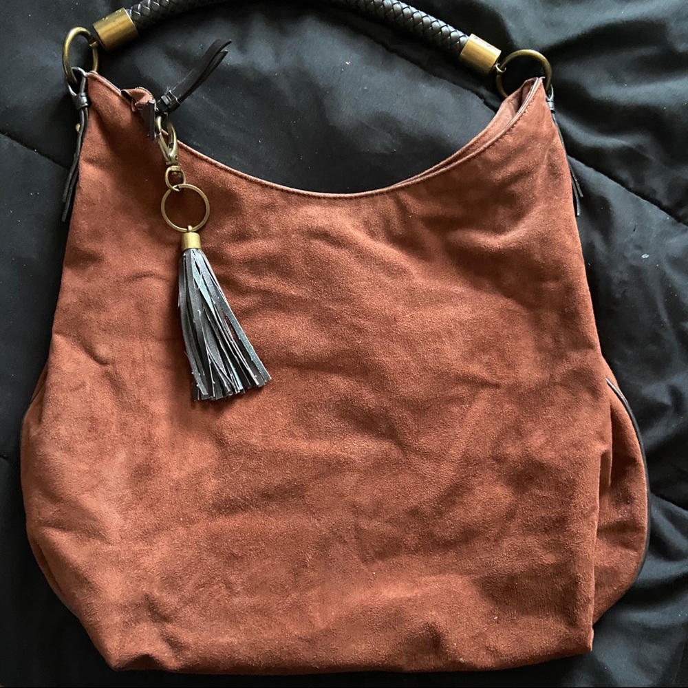Brown Nine West suede purse - Picture 3 of 4